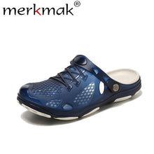 Load image into Gallery viewer, Merkmak Sandals Mens Summer Clogs Men's Beach Shoes Fashion Slip-on Solid Breathable Outdoor Zuecos Casual Men Slippers Hombre