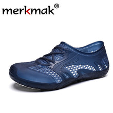 Load image into Gallery viewer, Merkmak 2020 Summer Men Sandals Casual Shoes Breathable Man Beach Shoes Fashion Comfortable Male Flats Hollow Footwear Flat