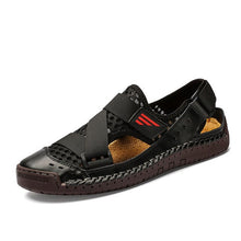 Load image into Gallery viewer, Merkmak 2020 New Summer Men Breathable High Quality Leather Sandals Man Flats Fashion Casual Beach Men's shoes Plus Size 39-48